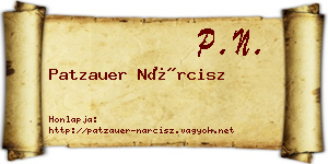 Patzauer Nárcisz névjegykártya